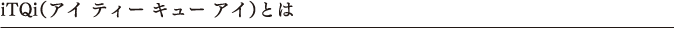 iTQi(アイティーキューアイ)とは